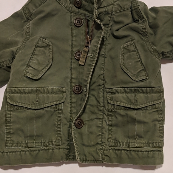 Old Navy baby boy Olive Green Jacket with a fleece lining - Picture 2 of 4